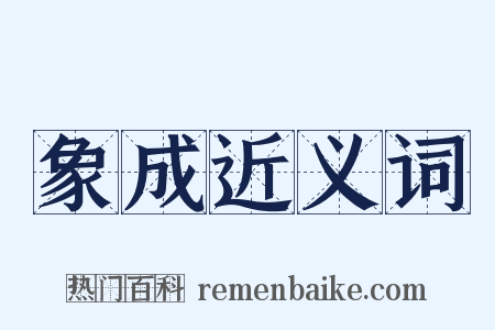 象成近义词是什么意思的图片